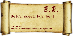 Belényesi Róbert névjegykártya