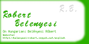robert belenyesi business card
